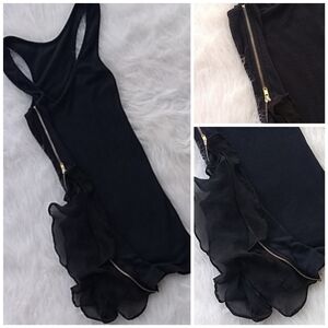Another One Tank Top Exaggerated Ruffle Punk Goth Grunge Witchy Unique Funky Fun